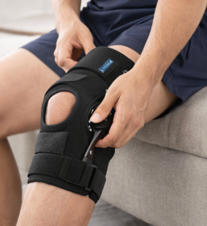 Hinged Knee Brace for Pain Relief & Joint Support (Stabilizer for ACL, Meniscus & Injury Recovery)